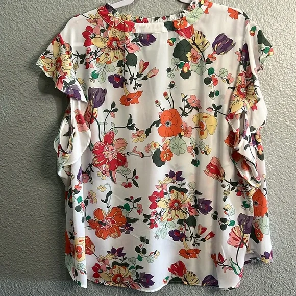 Liz Claiborne floral Blouse size 2X NWOT - Picture 2 of 6
